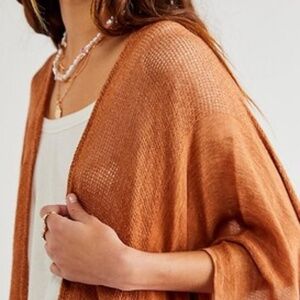 Free People Day Dream Washed Duster Clay - ONE SIZE